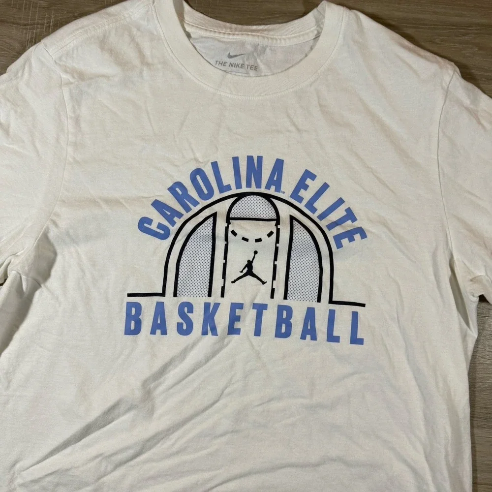 Nike Jumpman Carolina Elite Basketball T Shirt Men's‎ Size Large White  Blue